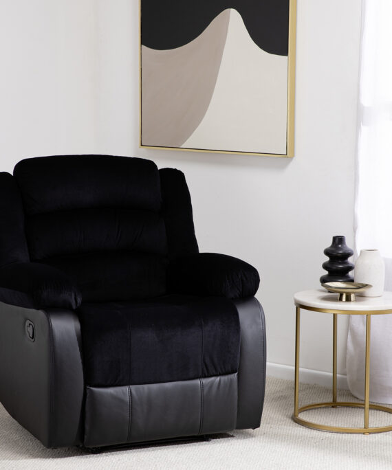 Bergere Reclinable Venom 1 Cuerpo Black