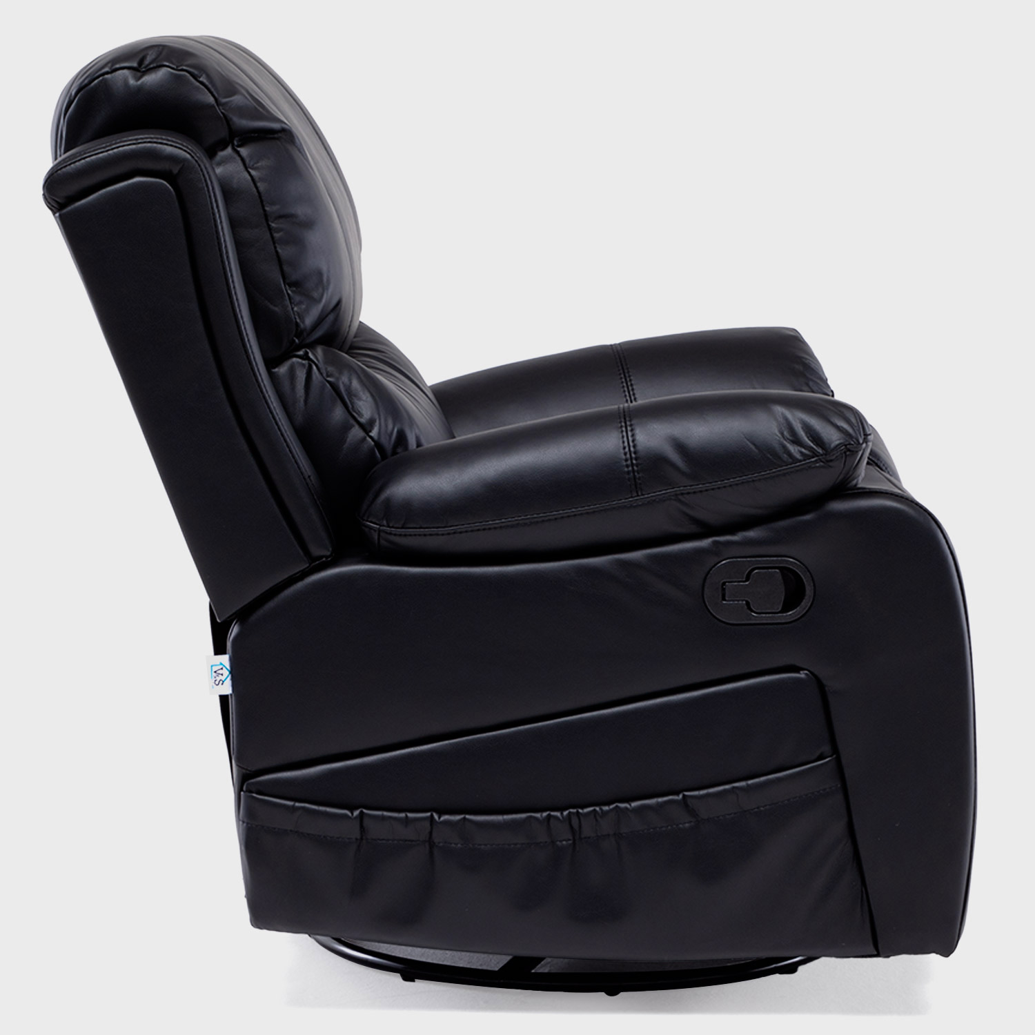 Bergere Reclinable Pro Vibromasaje/Giratorio/Mecedor Color Black - Imagen 6
