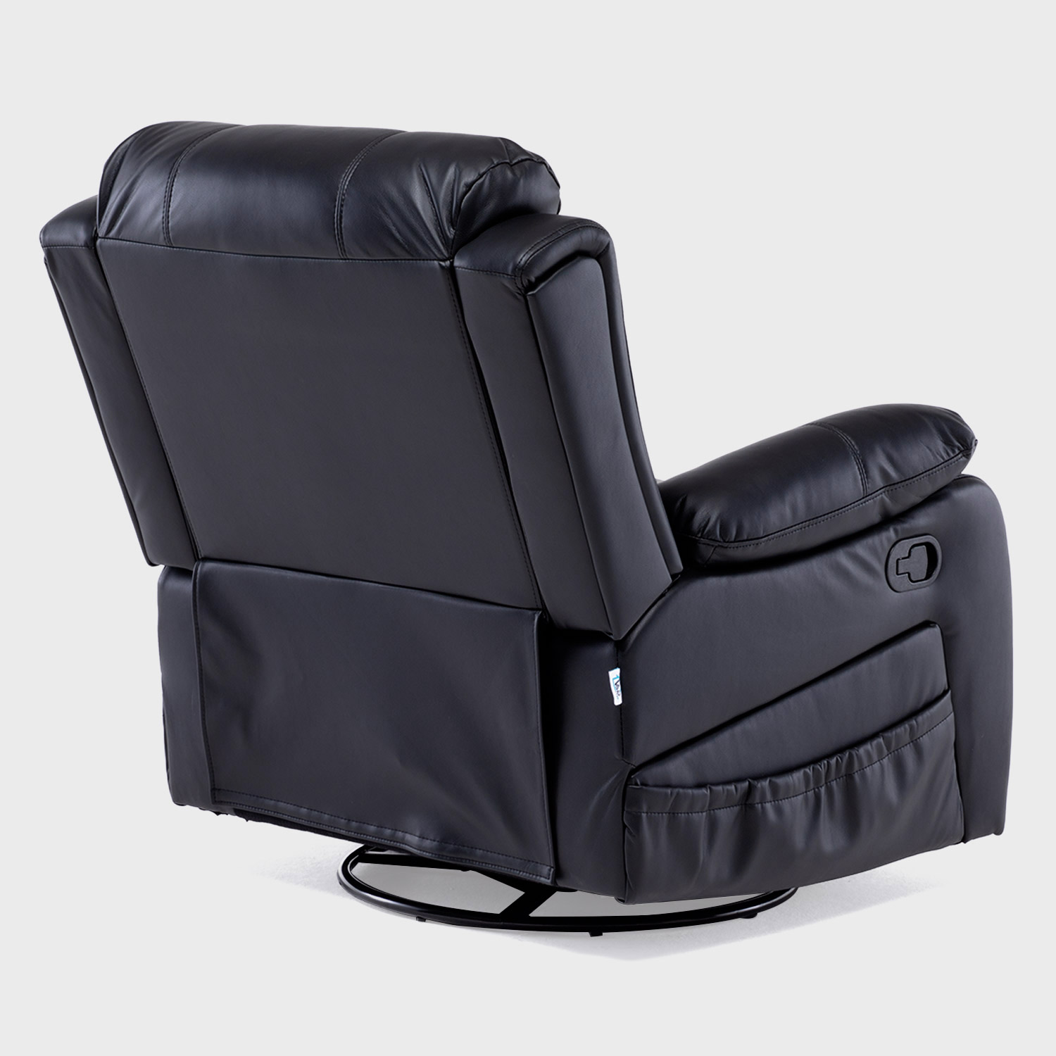 Bergere Reclinable Pro Vibromasaje/Giratorio/Mecedor Color Black - Imagen 9