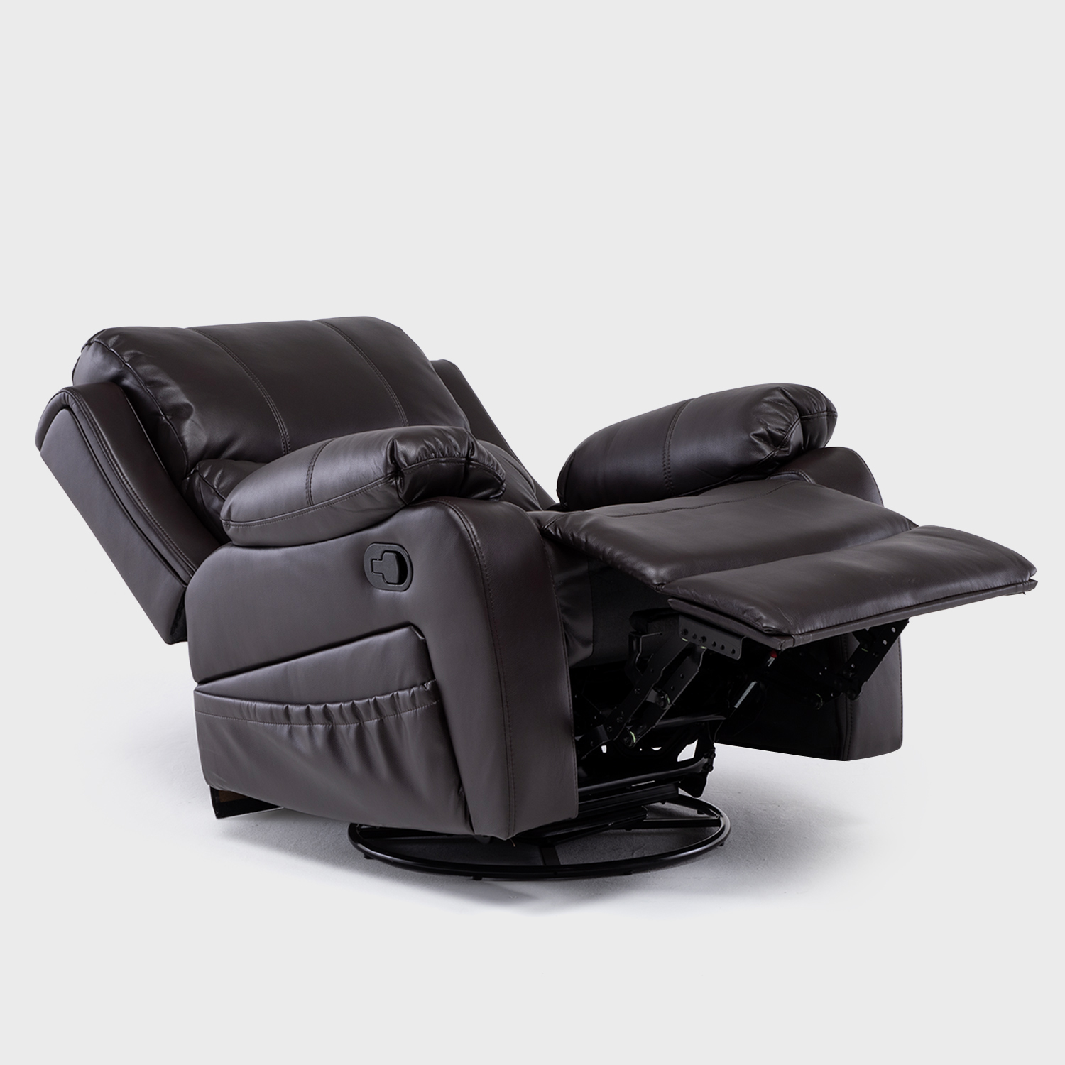 Bergere Reclinable Pro Vibromasaje/Giratorio/Mecedor Color Brown - Imagen 5