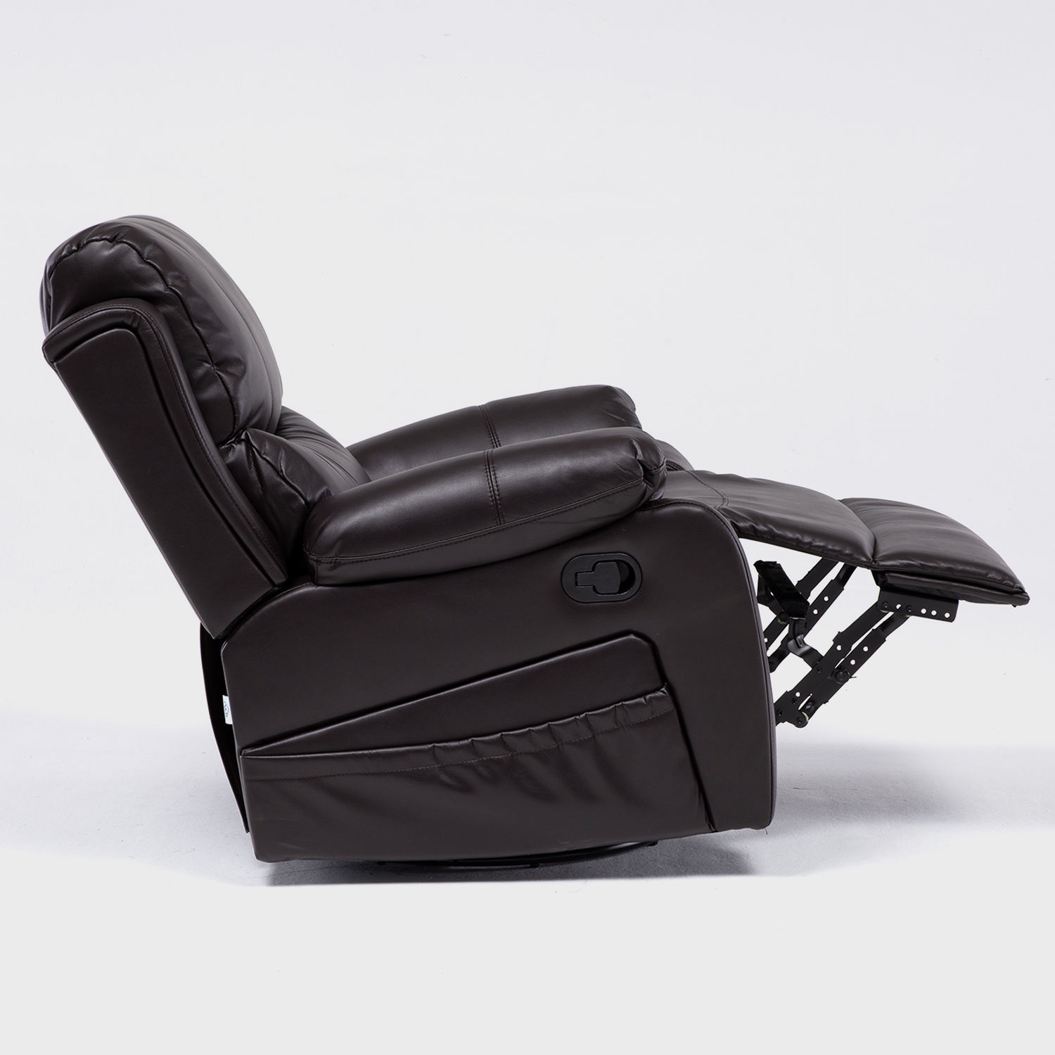 Bergere Reclinable Pro Vibromasaje/Giratorio/Mecedor Color Brown - Imagen 7