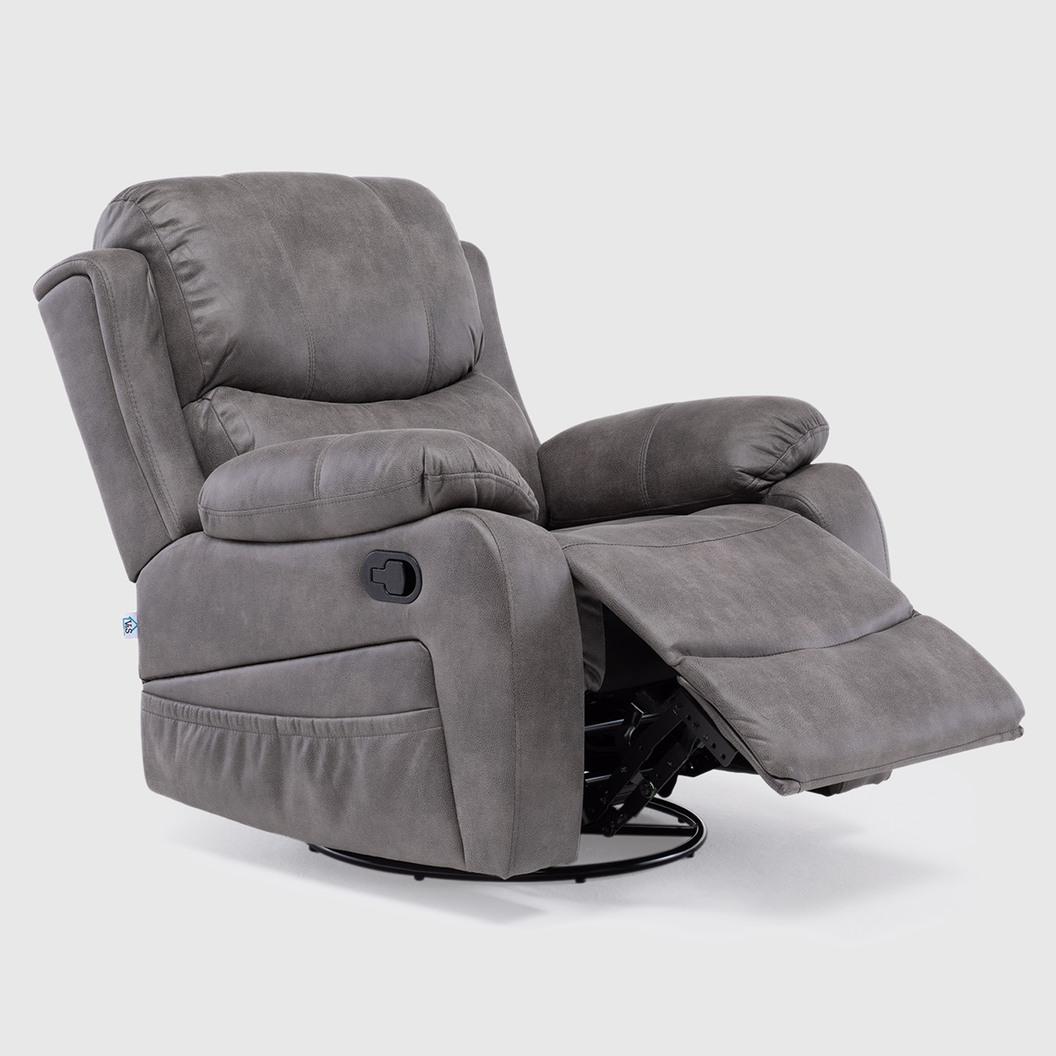 Bergere Reclinable Pro Vibromasaje/Giratorio/Mecedor Color Grey - Imagen 4