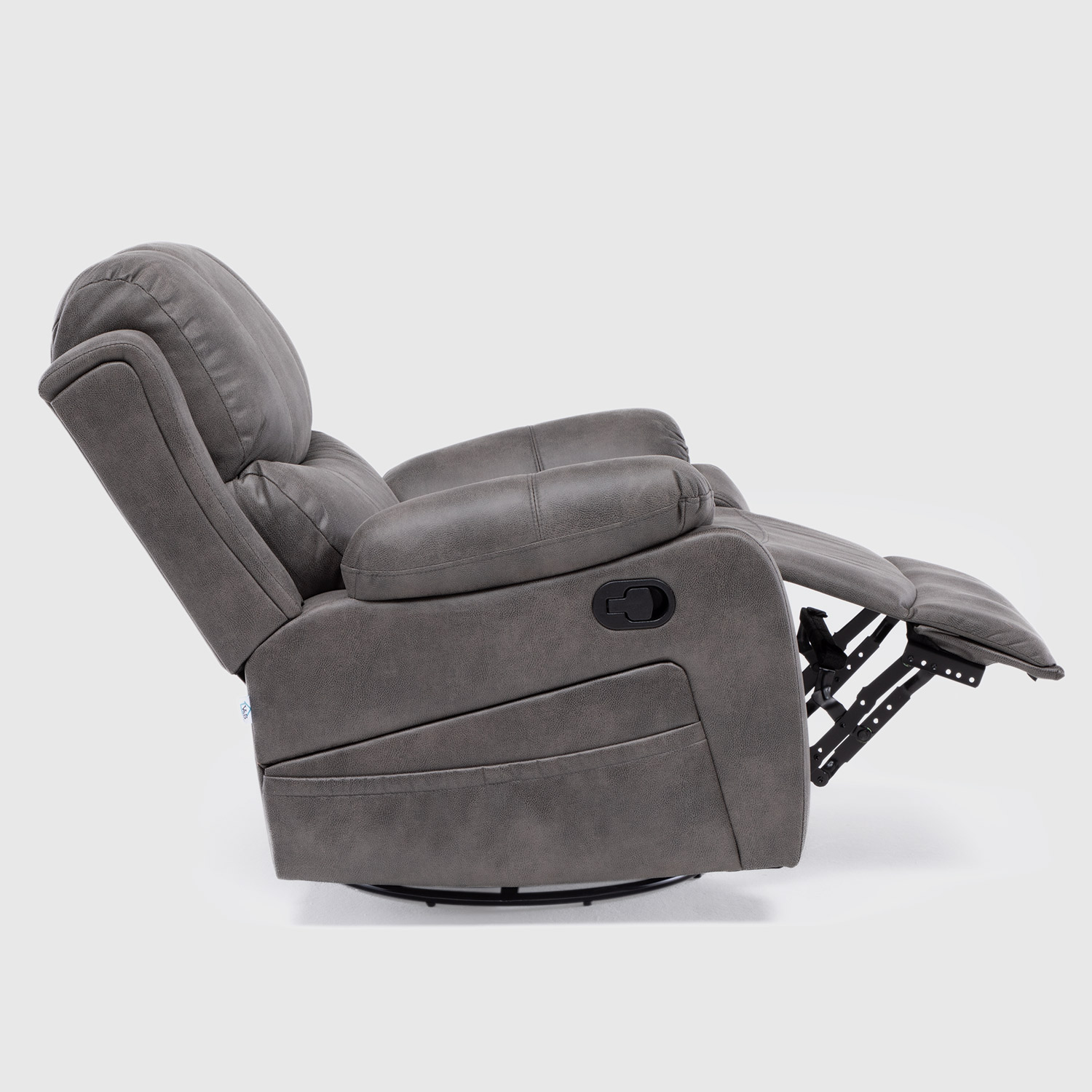 Bergere Reclinable Pro Vibromasaje/Giratorio/Mecedor Color Grey - Imagen 7