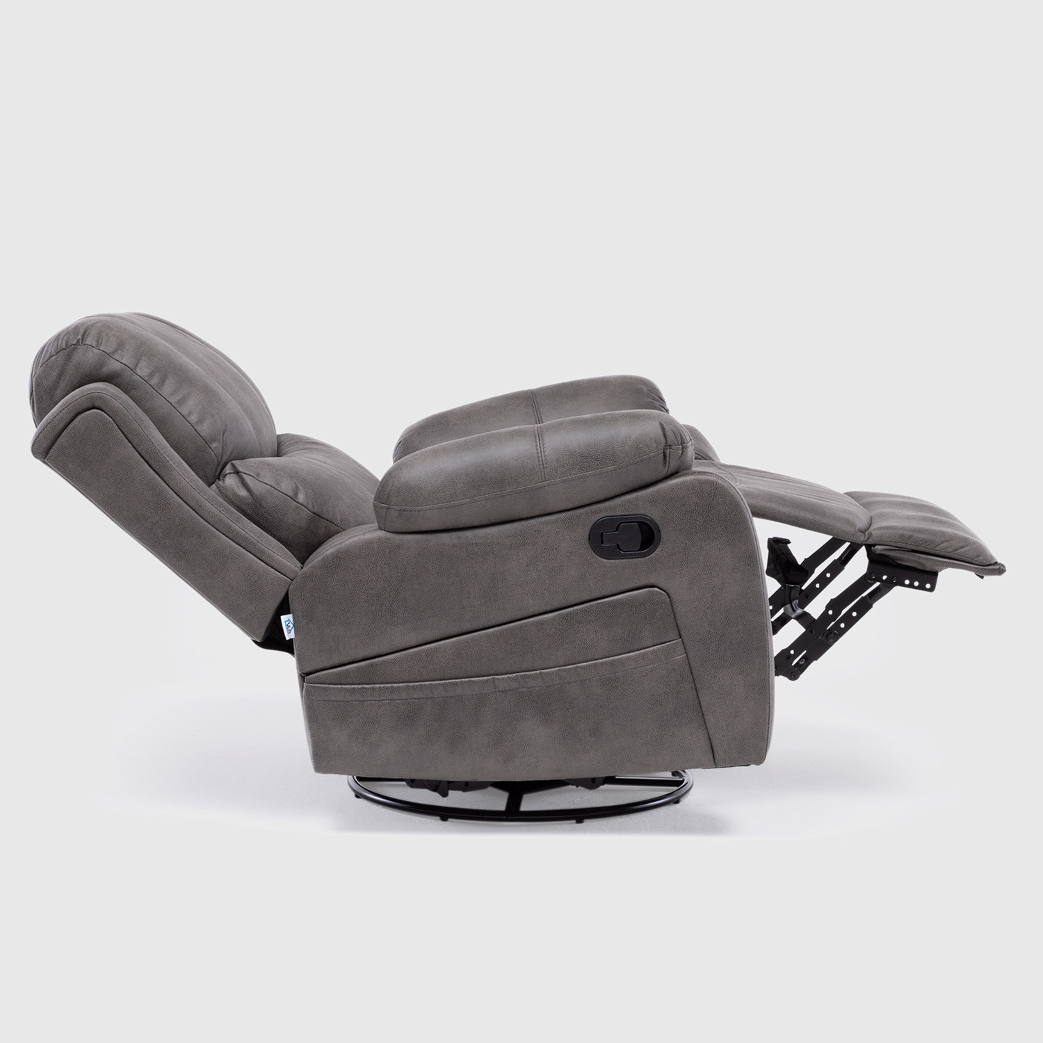 Bergere Reclinable Pro Vibromasaje/Giratorio/Mecedor Color Grey - Imagen 8