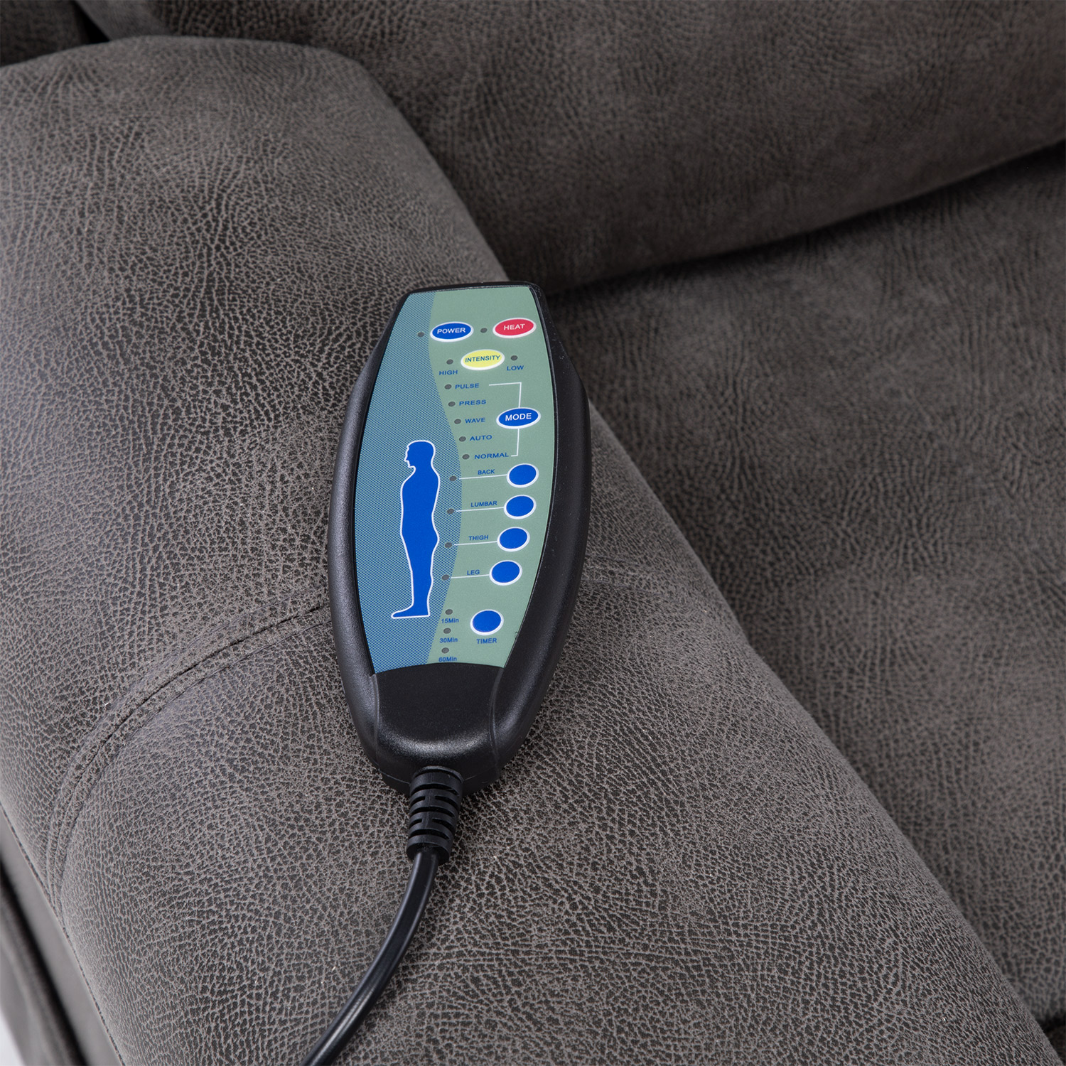 Bergere Reclinable Pro Vibromasaje/Giratorio/Mecedor Color Grey - Imagen 13