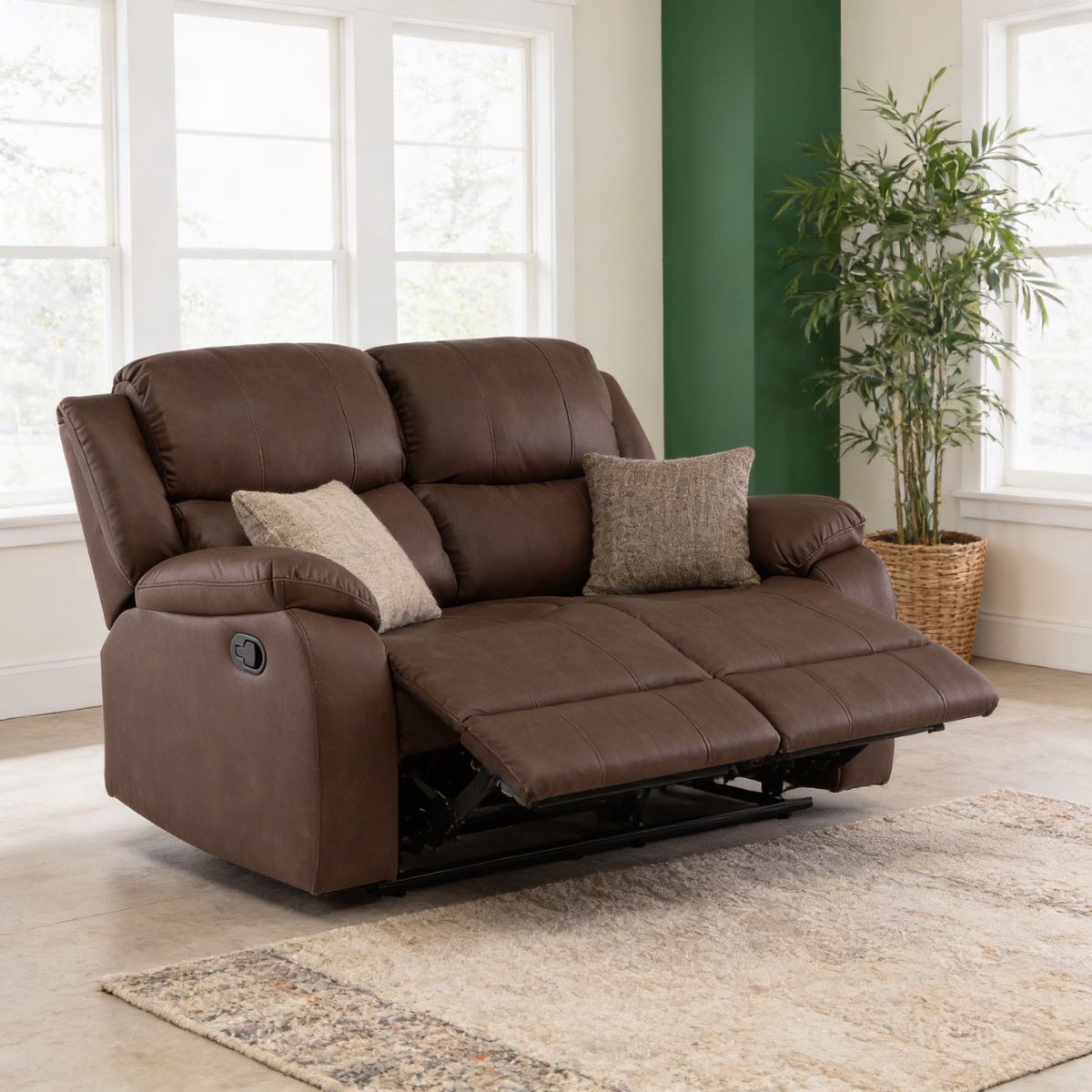 Sofa Reclinable 2 Cuerpos Isabel Color Chocolate
