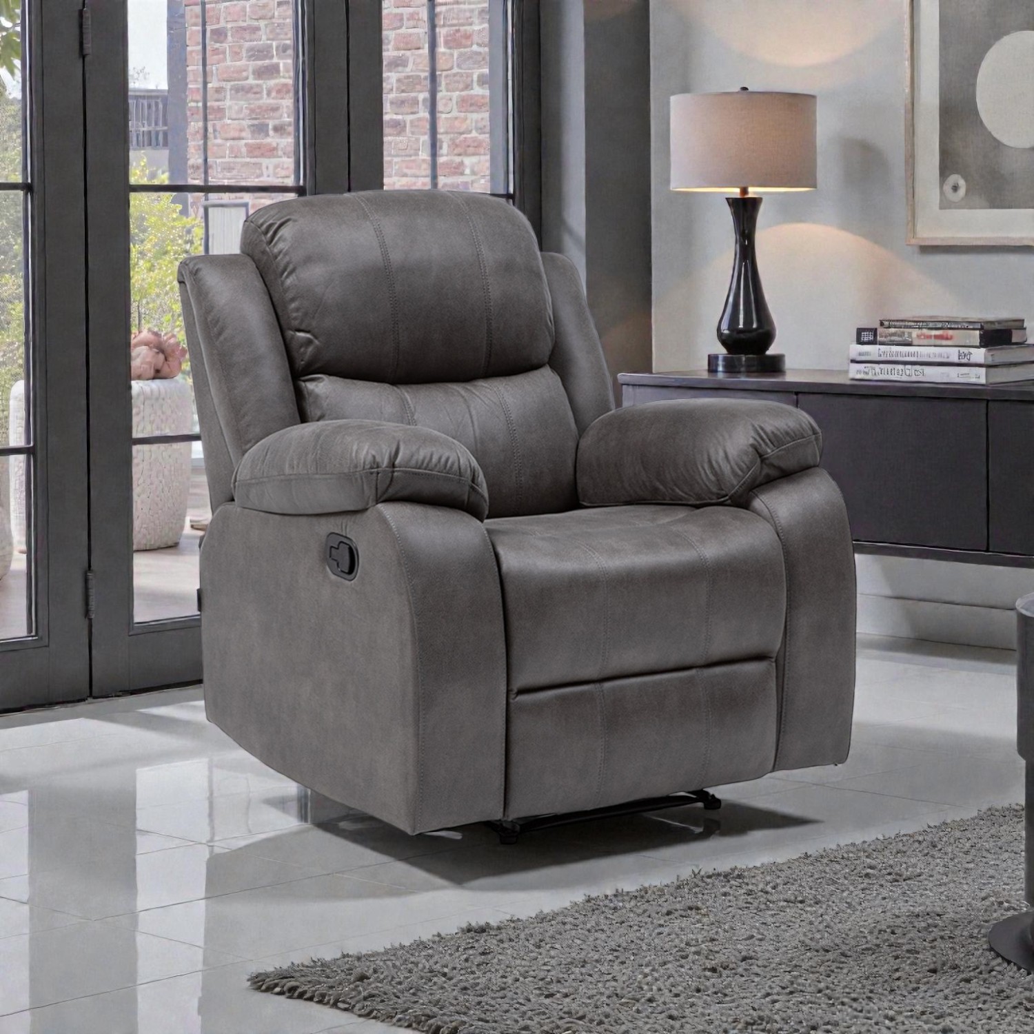 Bergere Recliner Isabel 1 Cuerpo Grey