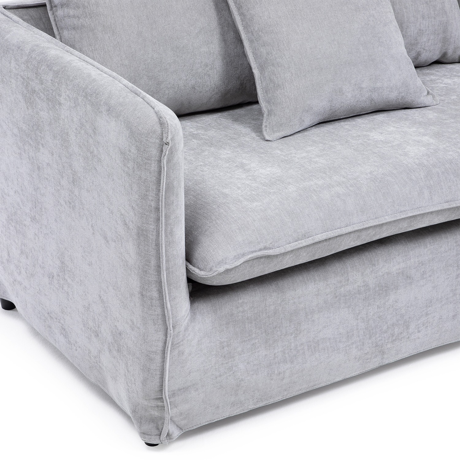 Sofa Amelie 4 Cuerpos Grey - Imagen 7