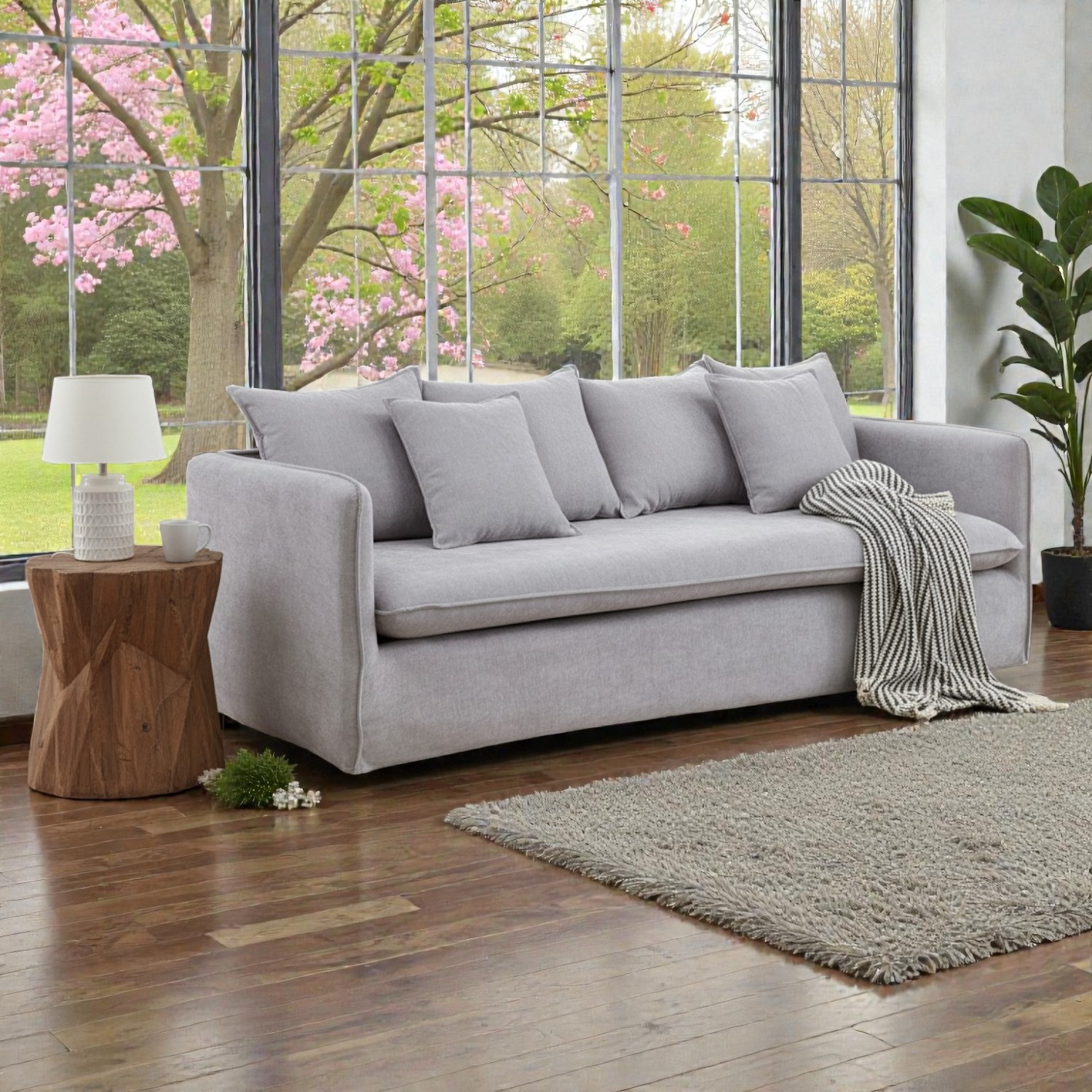 Sofa Amelie 4 Cuerpos Grey