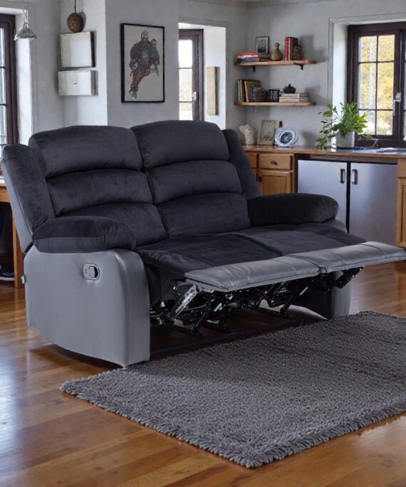Sofa Reclinable Venom 2 Cuerpos Black