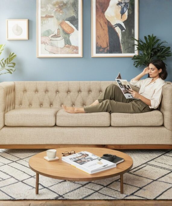 Sofá Roma 3 Cuerpos Tapiz Lino