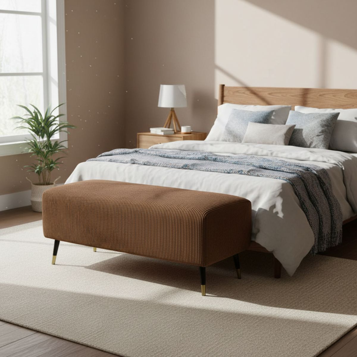 Banqueta Barcelona Brown 130 cm. - Imagen 3