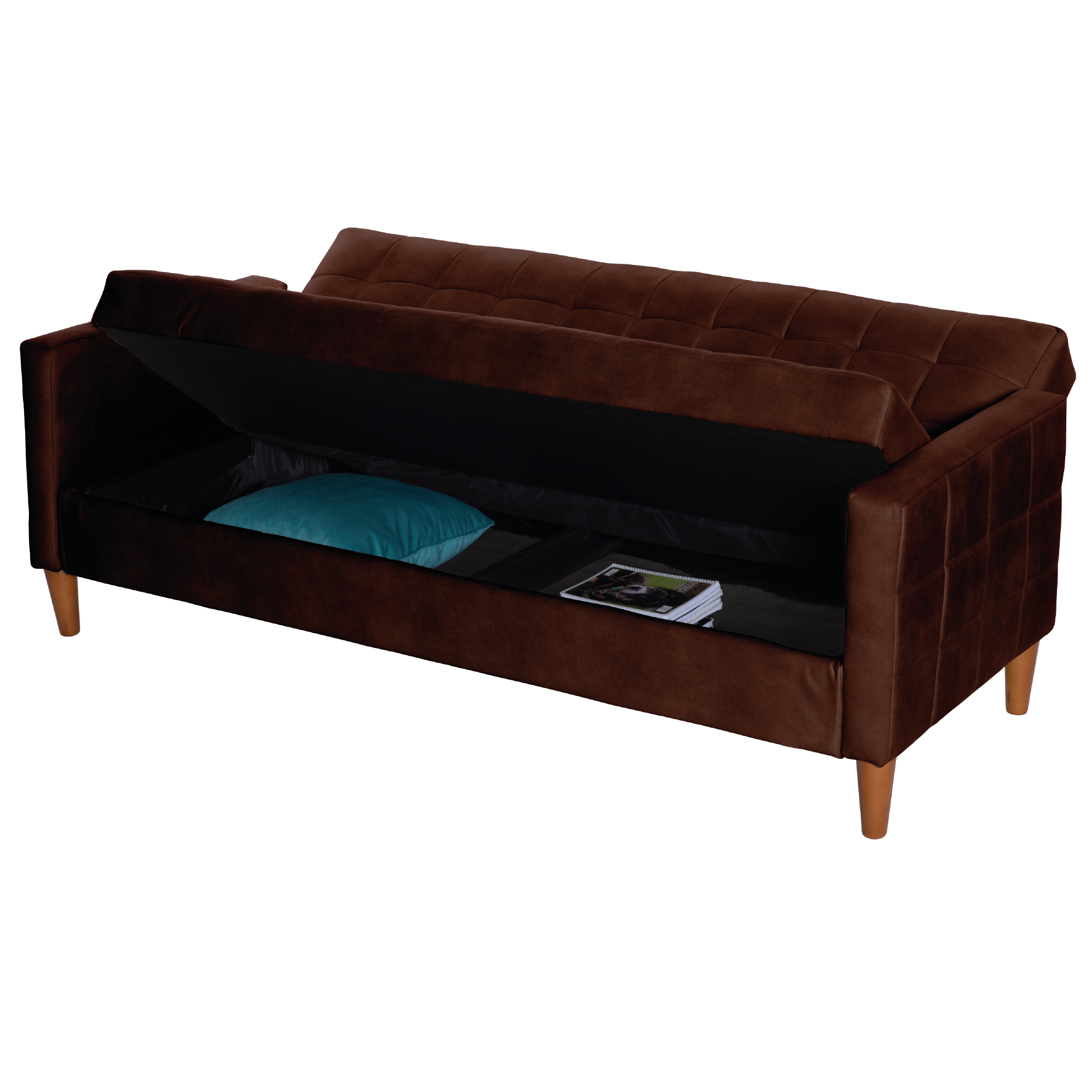 Futon Génova Tapiz Cuero Kentucky - Imagen 31