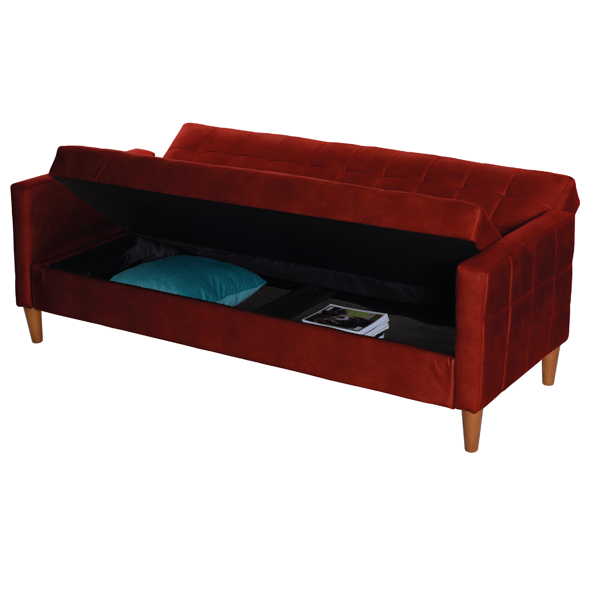 Futon Génova Tapiz Cuero Kentucky - Imagen 16