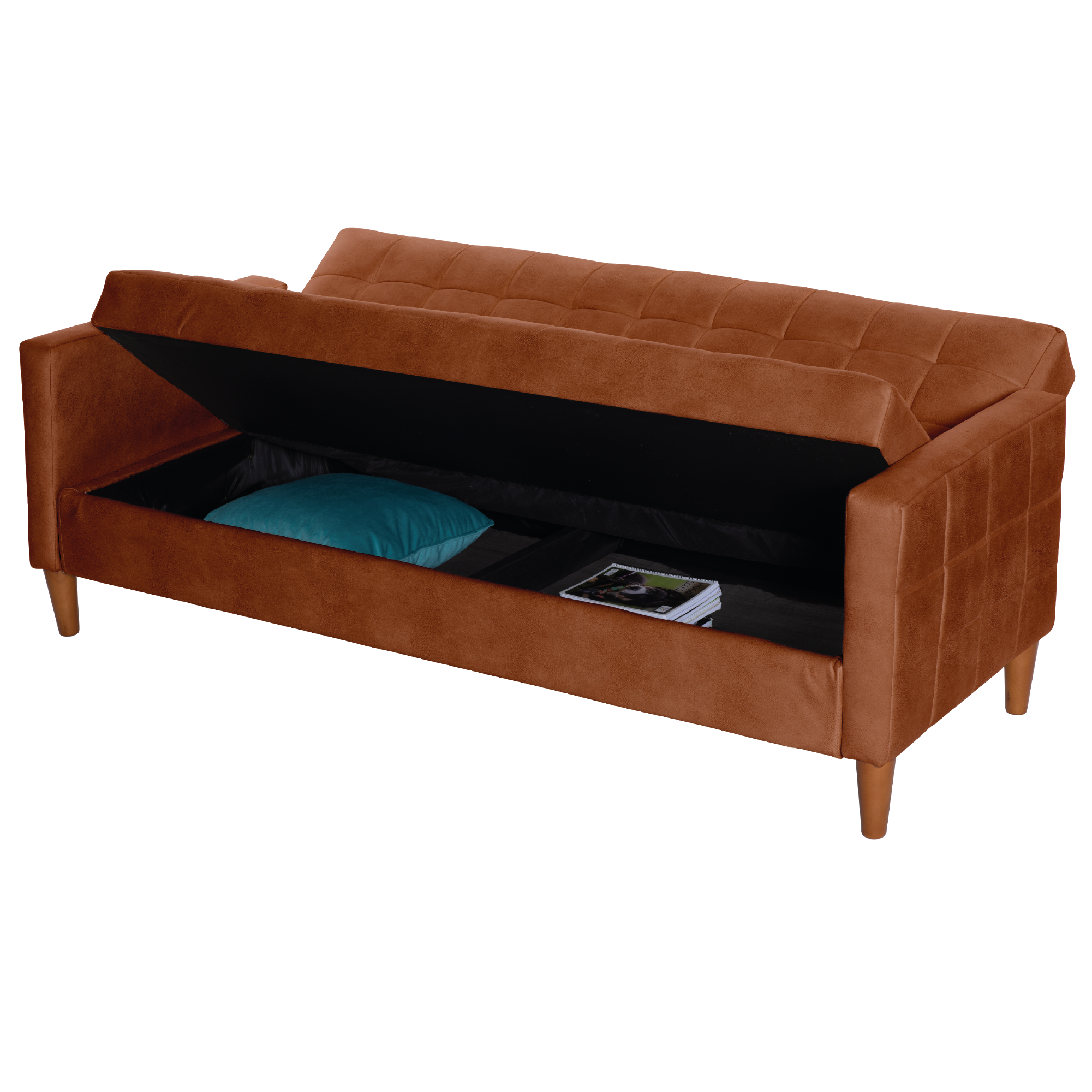 Futon Génova Tapiz Cuero Kentucky - Imagen 11