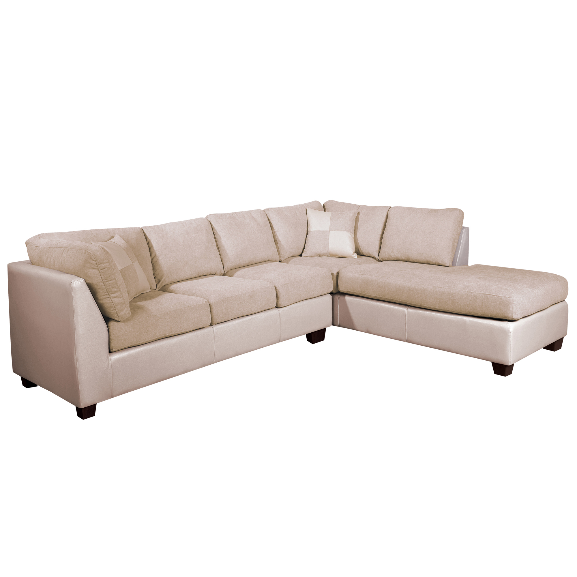 Sofa Seccional Padua Derecho PU/Tela Velvet - Imagen 7
