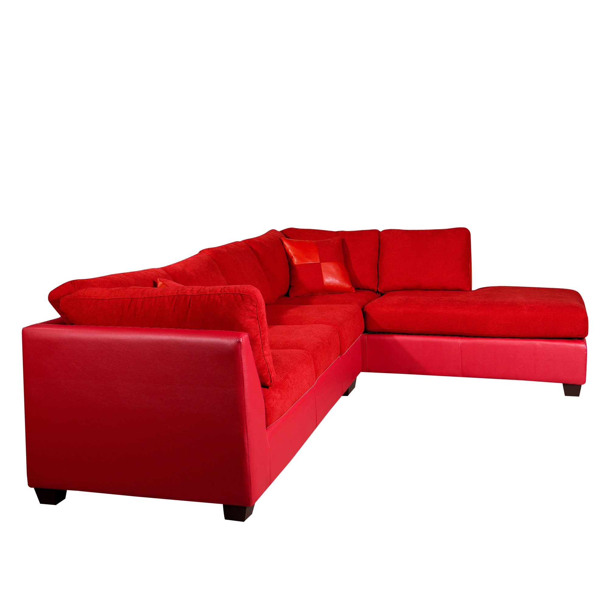 Sofa Seccional Padua Derecho PU/Tela Velvet - Imagen 3