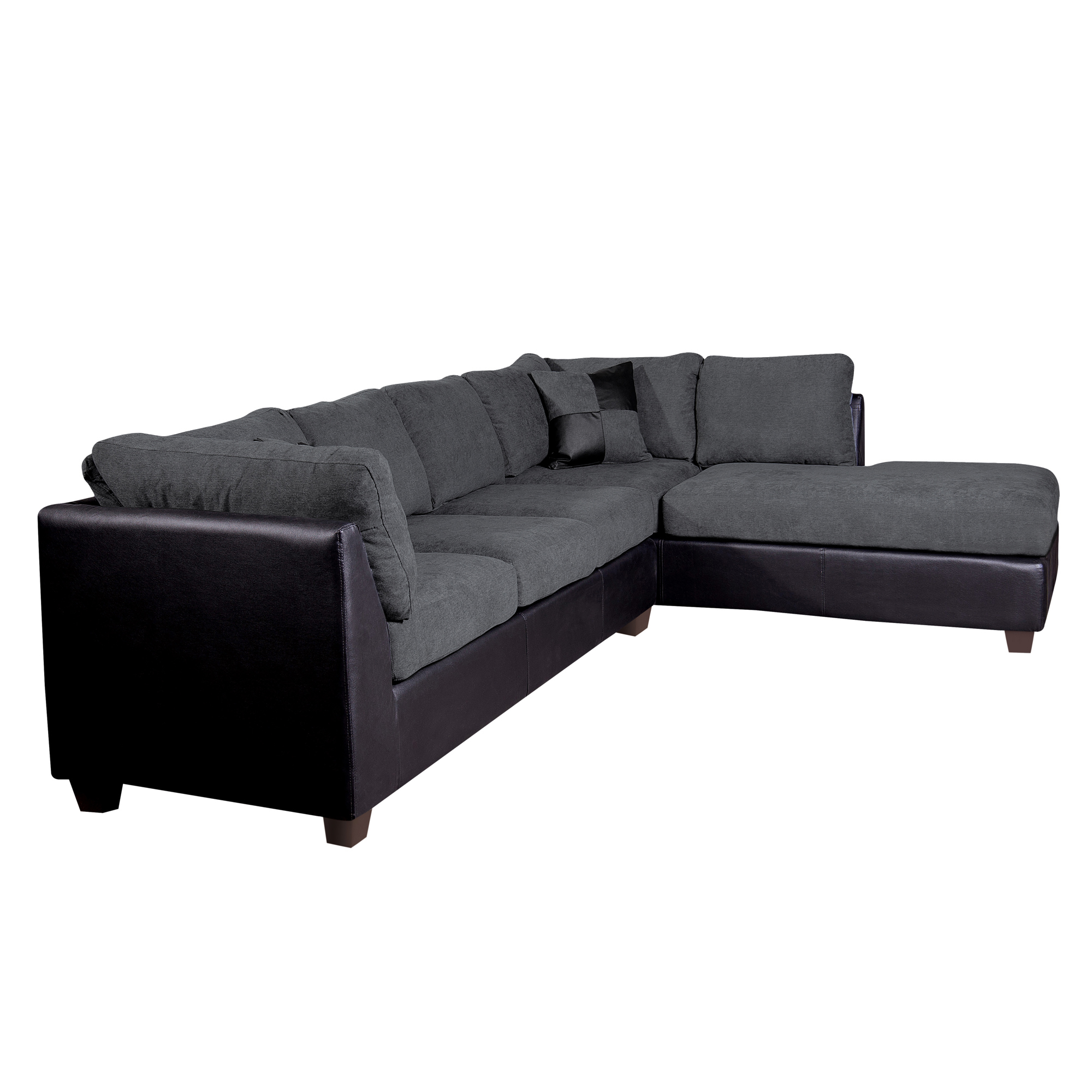 Sofa Seccional Padua Derecho PU/Tela Velvet - Imagen 12
