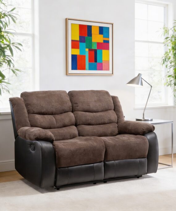 Sofa Reclinable Rebecca 2 Cuerpos Brown
