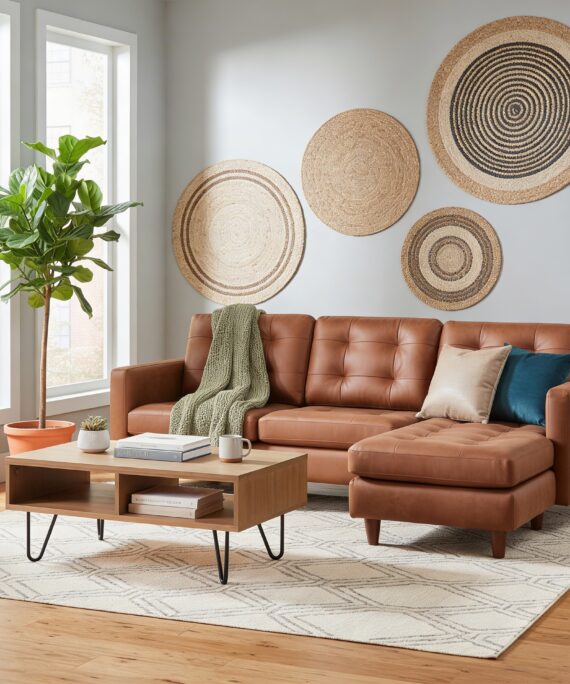 Sofá Seccional Derecho Nápoles Cuero Kentucky