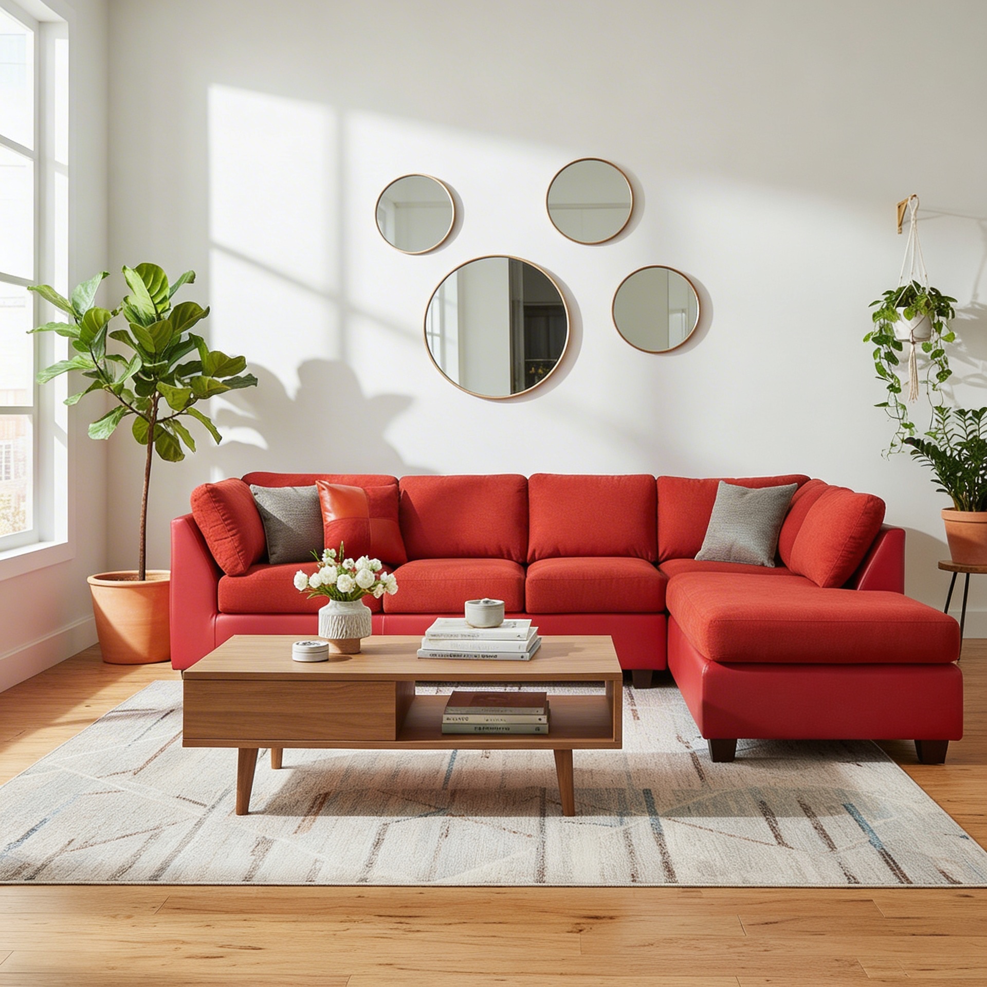 Sofa Seccional Padua Derecho PU/Tela Velvet