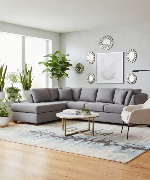 Sofa Seccional Padua Derecho Tapiz Lino