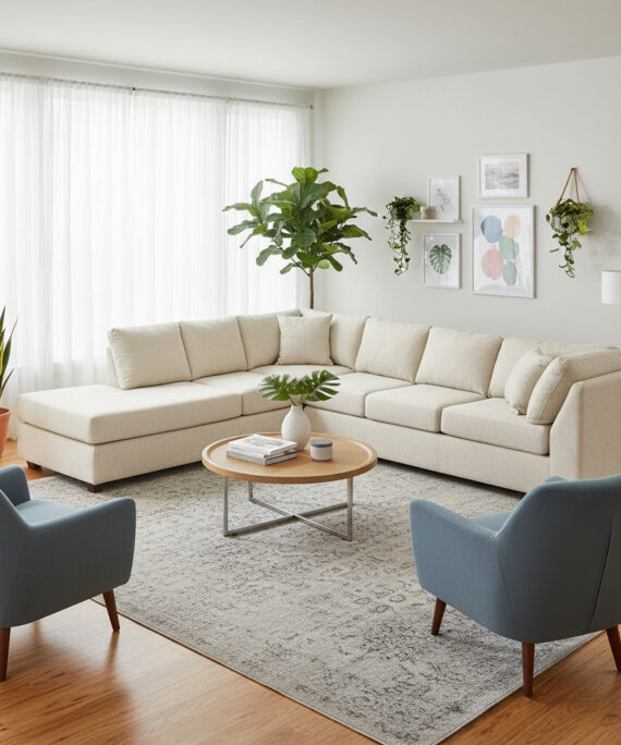 Sofa Seccional Padua Izquierdo Tapiz Lino