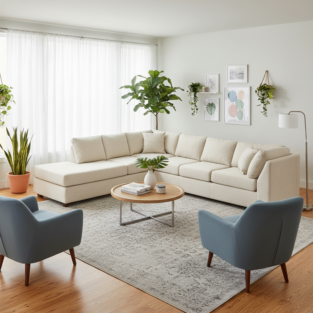 Sofa Seccional Padua Izquierdo Tapiz Lino