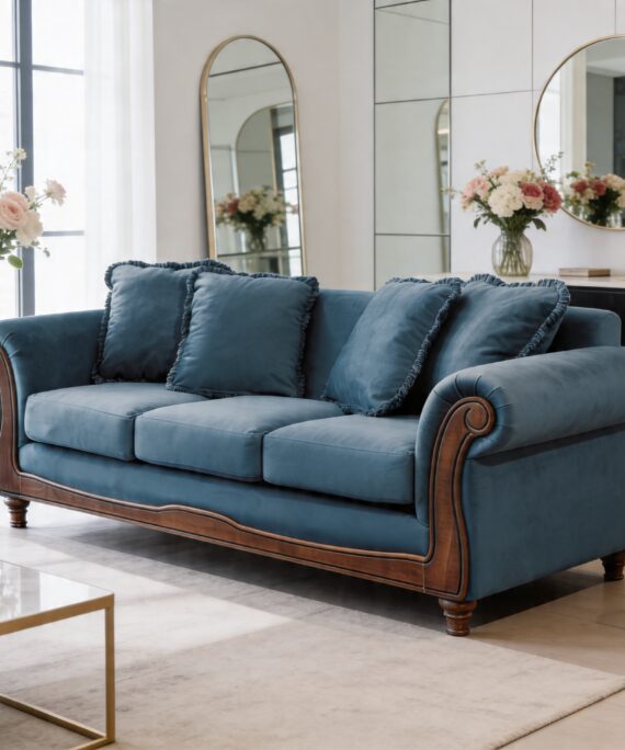 Sofá Rimini 3 Cuerpos Tapiz Velvet