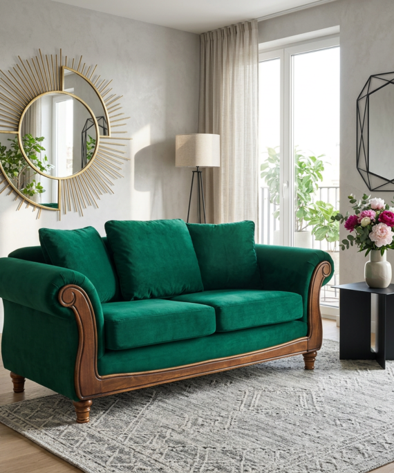 Sofá Rimini 2 Cuerpos Tapiz Velvet