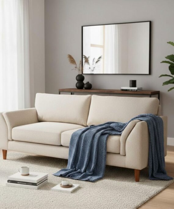 Sofá Milan 3 Cuerpos Lino Natural